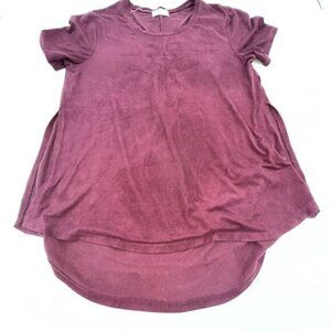 Altar’d State Red/Purple Short Sleeve High Low Top Size M